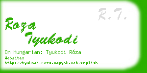 roza tyukodi business card